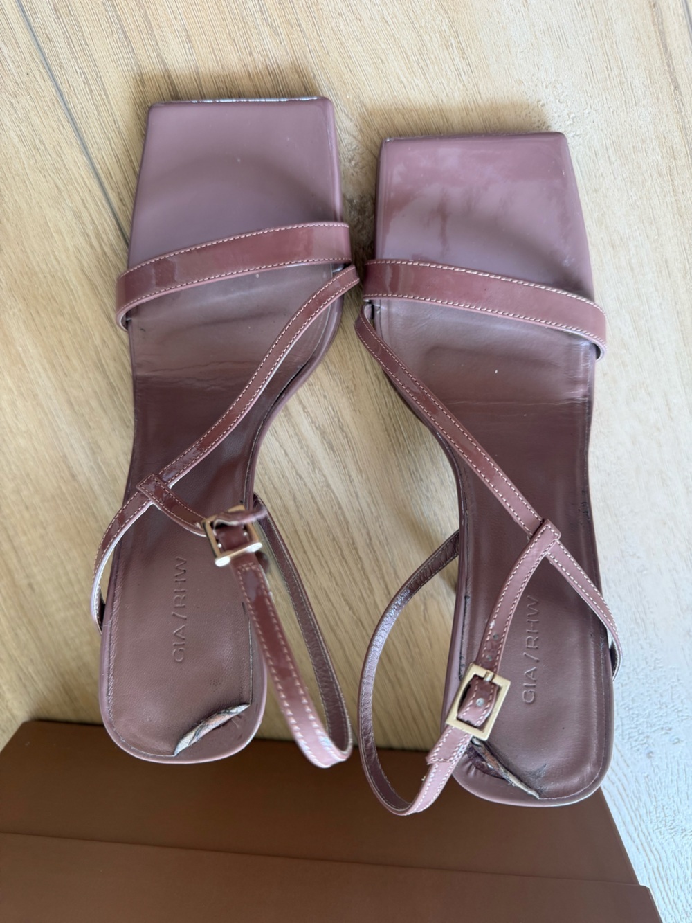 Women’s Square-Toe Slingback Heels in Dusty Rose GIA/RWH - Picture 4 of 6